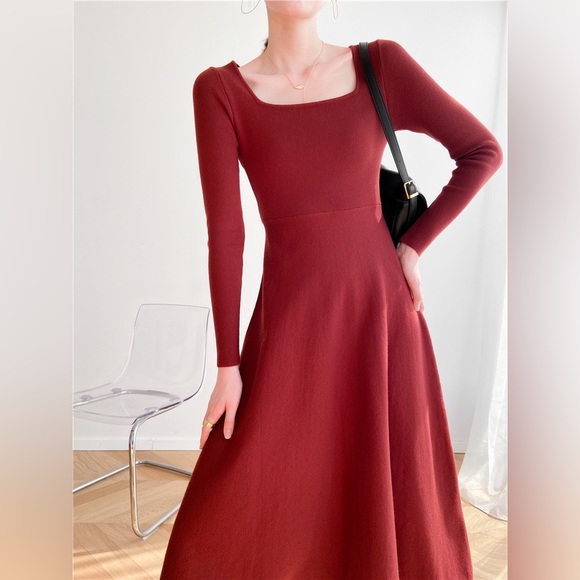 ♥️Red Thick Sweater Dress - Picture 1 of 9